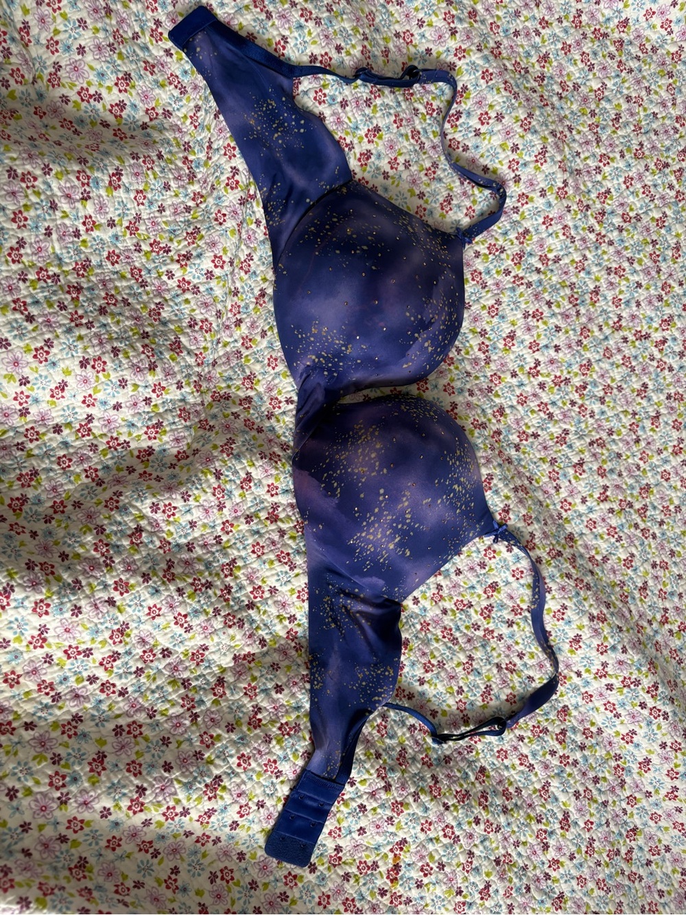 Victoria's Secret Deep Purple Bra with Gold Speckle